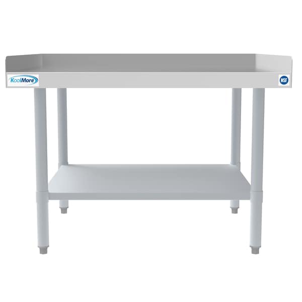 Koolmore 16 Gauge Stainless Steel Commercial Equipment Stand - 360 x 24 Heavy Duty Griddle Stand w/Undershelf EQT-163036 - main